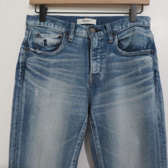 Moussy Womens Sz 26 Distressed Skinny Jeans Frayed Hem - Picture 3 of 10
